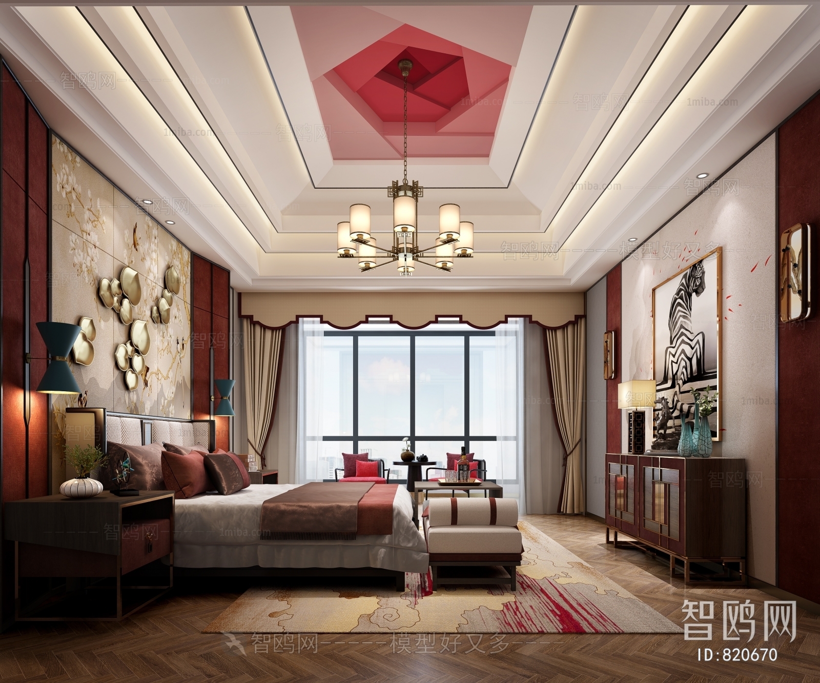 New Chinese Style Bedroom