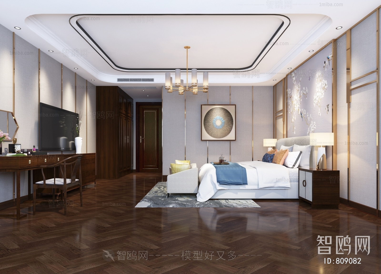 New Chinese Style Bedroom