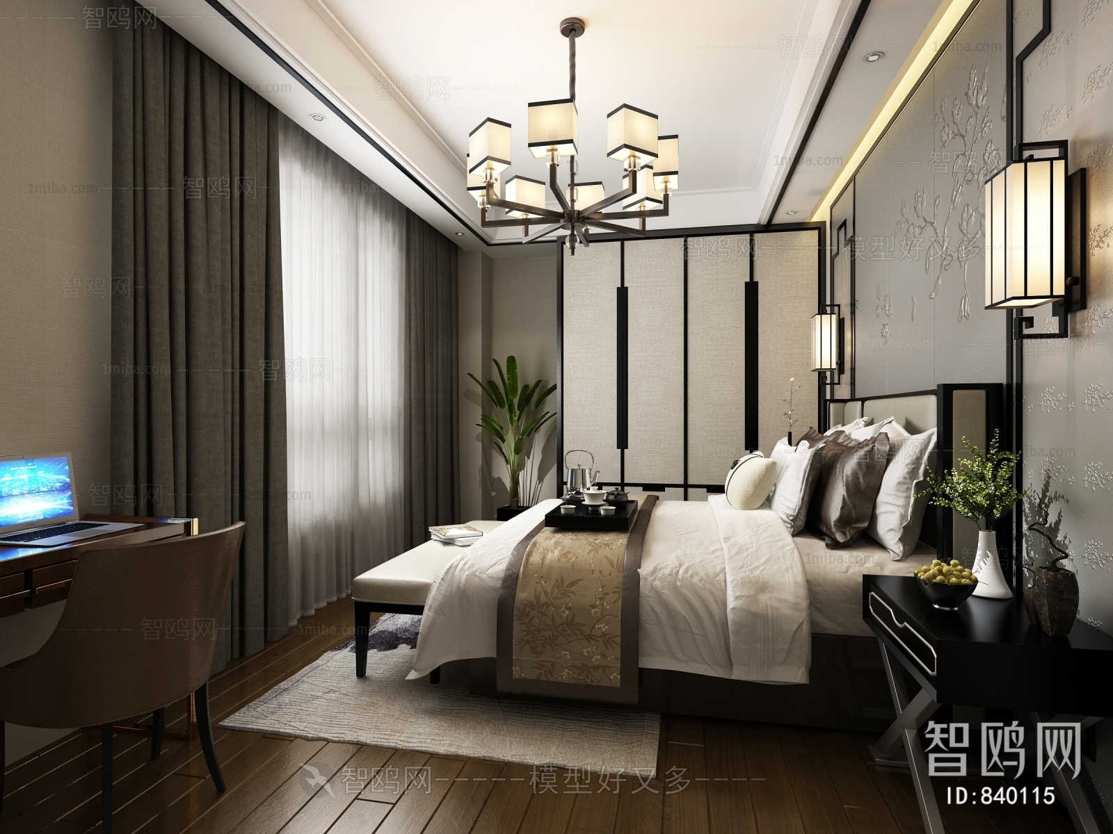 New Chinese Style Bedroom