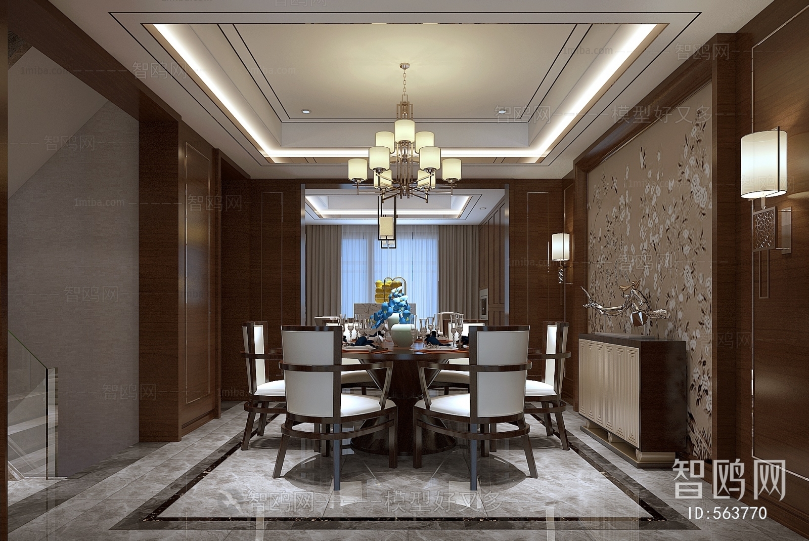 New Chinese Style Dining Room