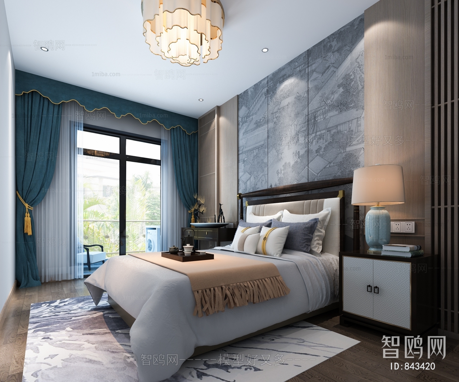 New Chinese Style Bedroom