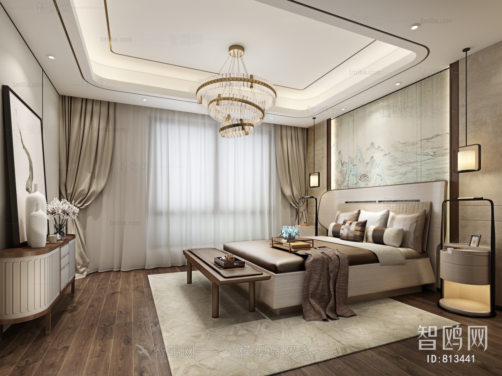 New Chinese Style Bedroom