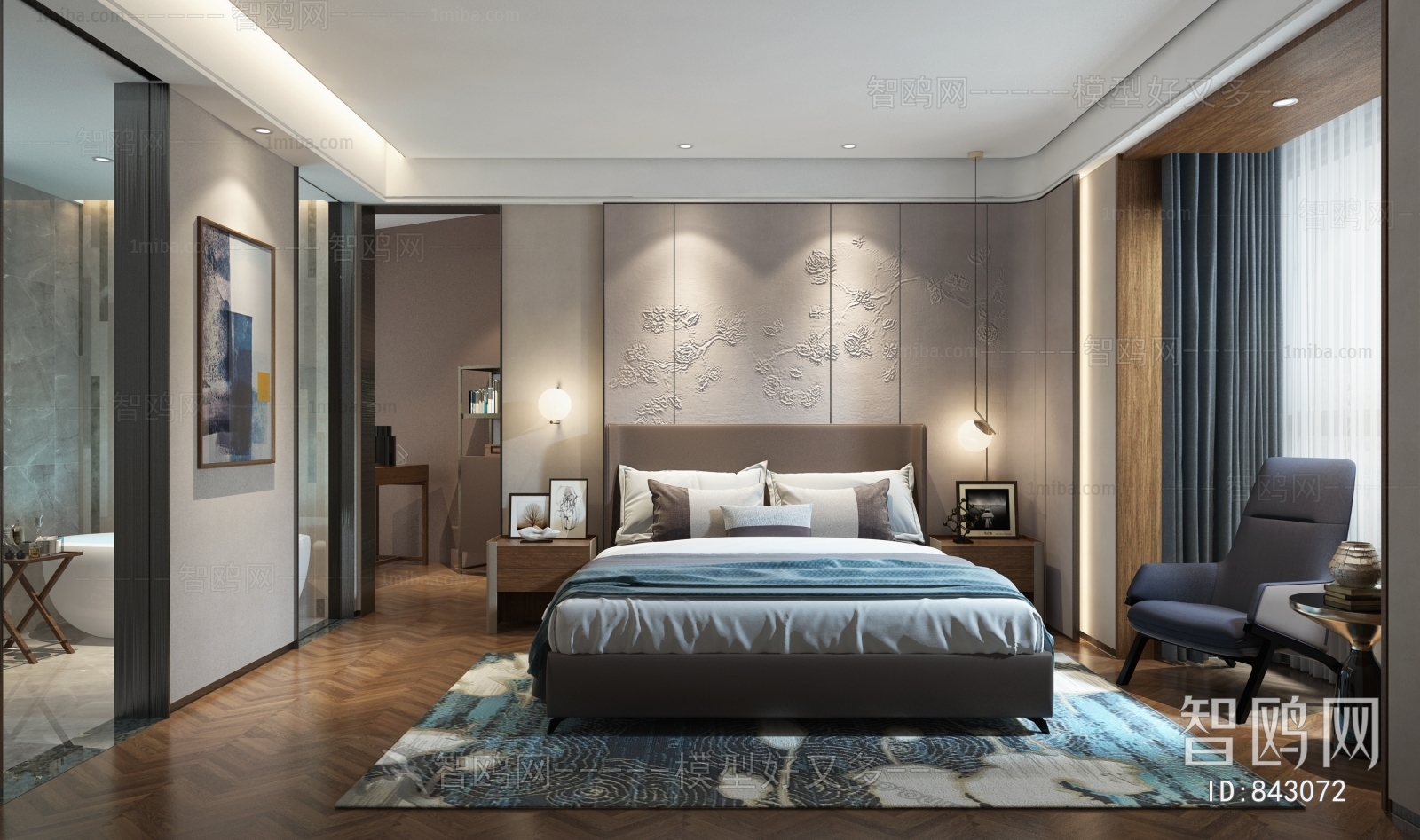 New Chinese Style Bedroom