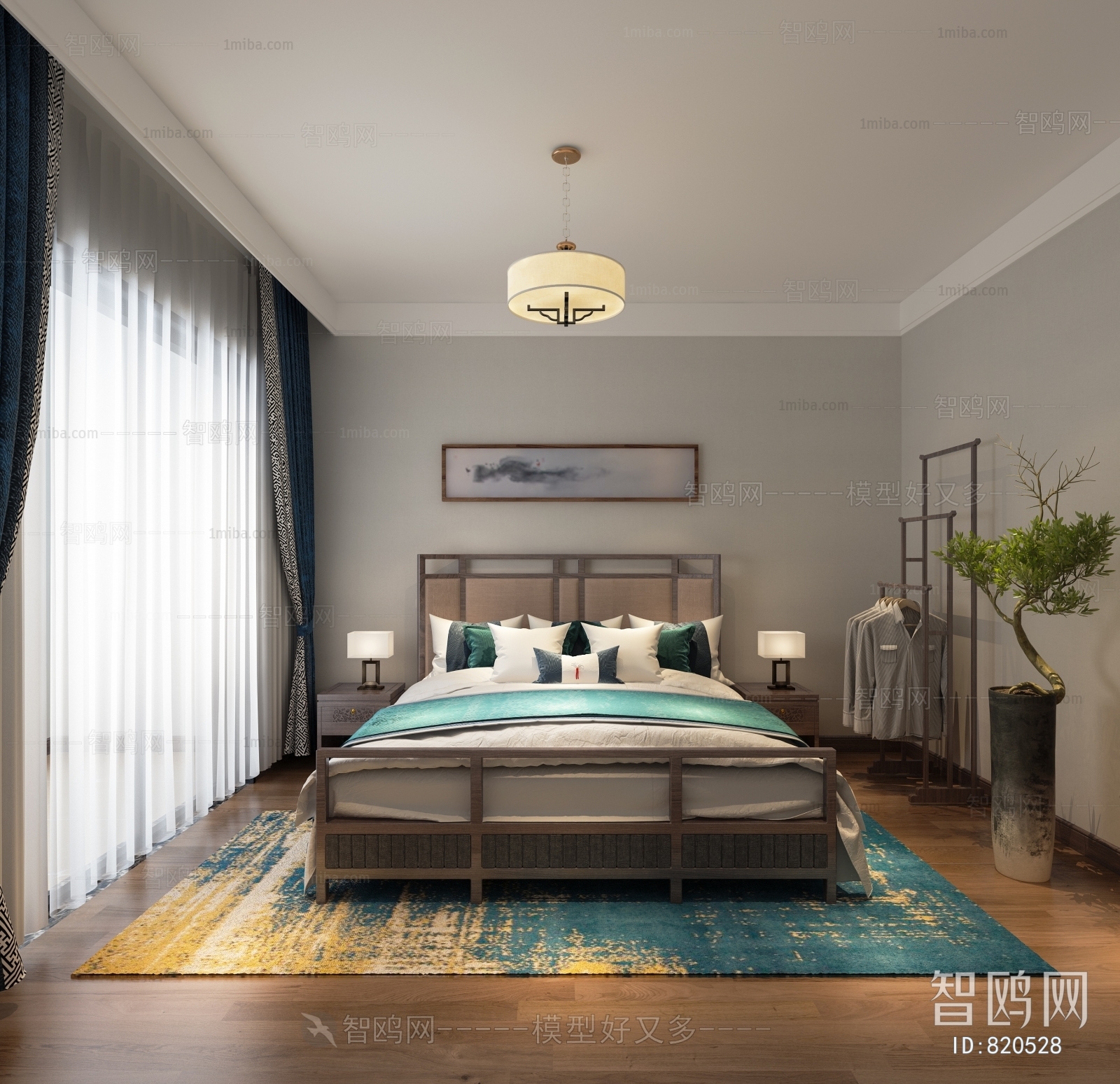 New Chinese Style Bedroom