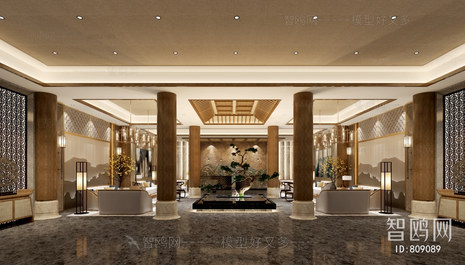 New Chinese Style Lobby Hall