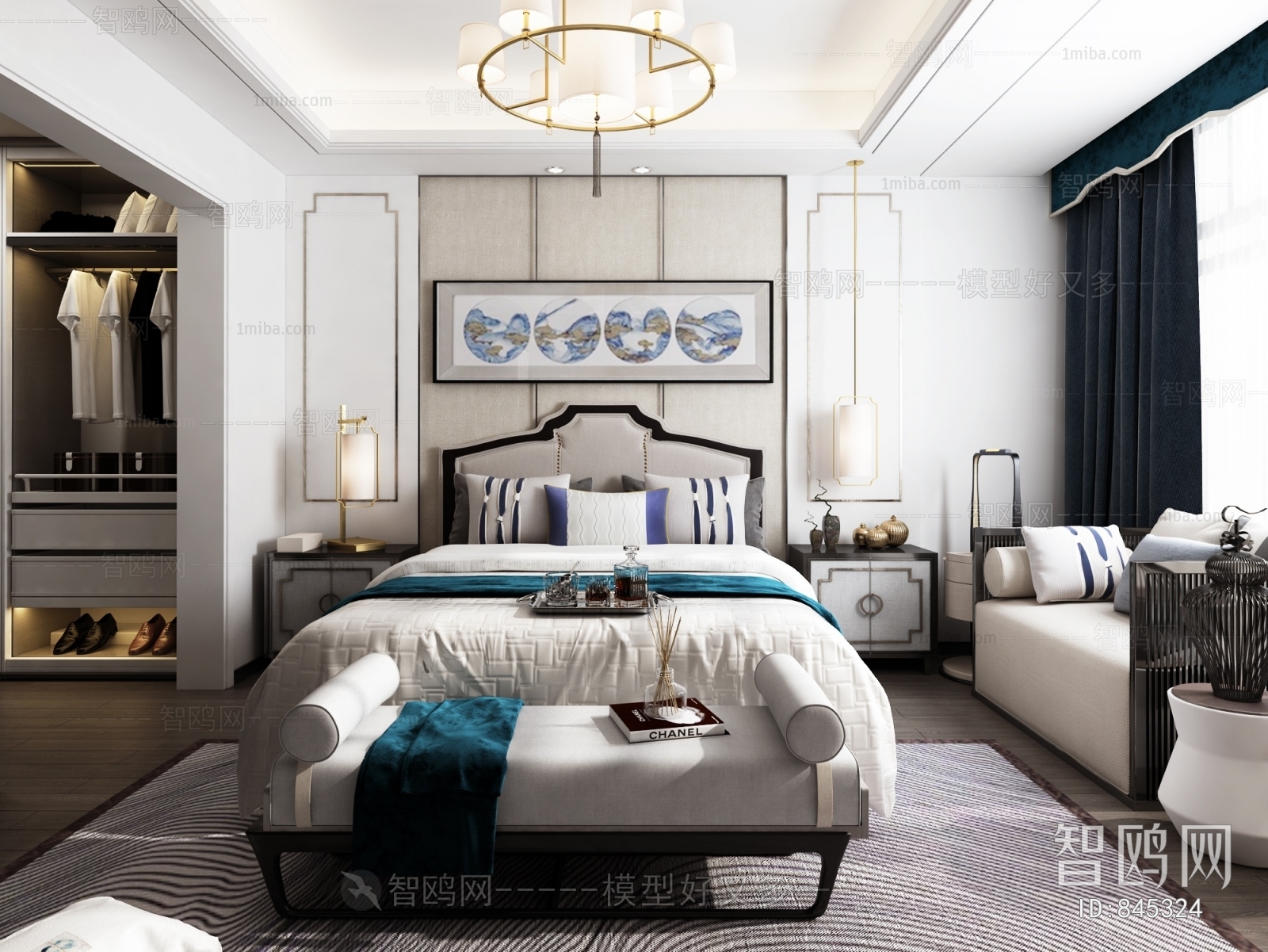 New Chinese Style Bedroom