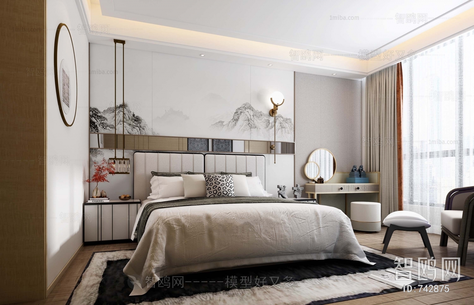 New Chinese Style Bedroom