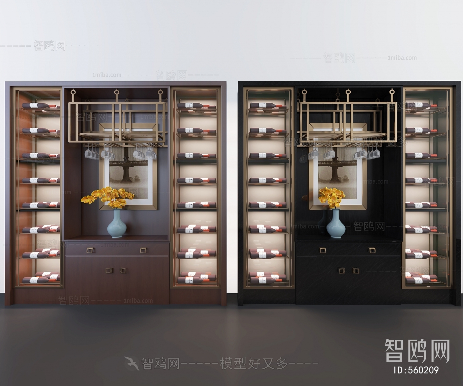 New Chinese Style Wine Cabinet