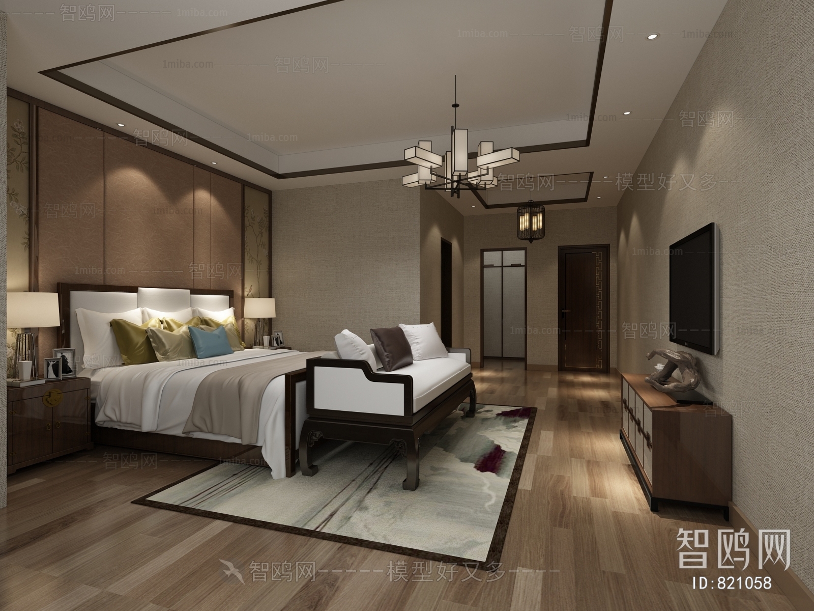 New Chinese Style Bedroom