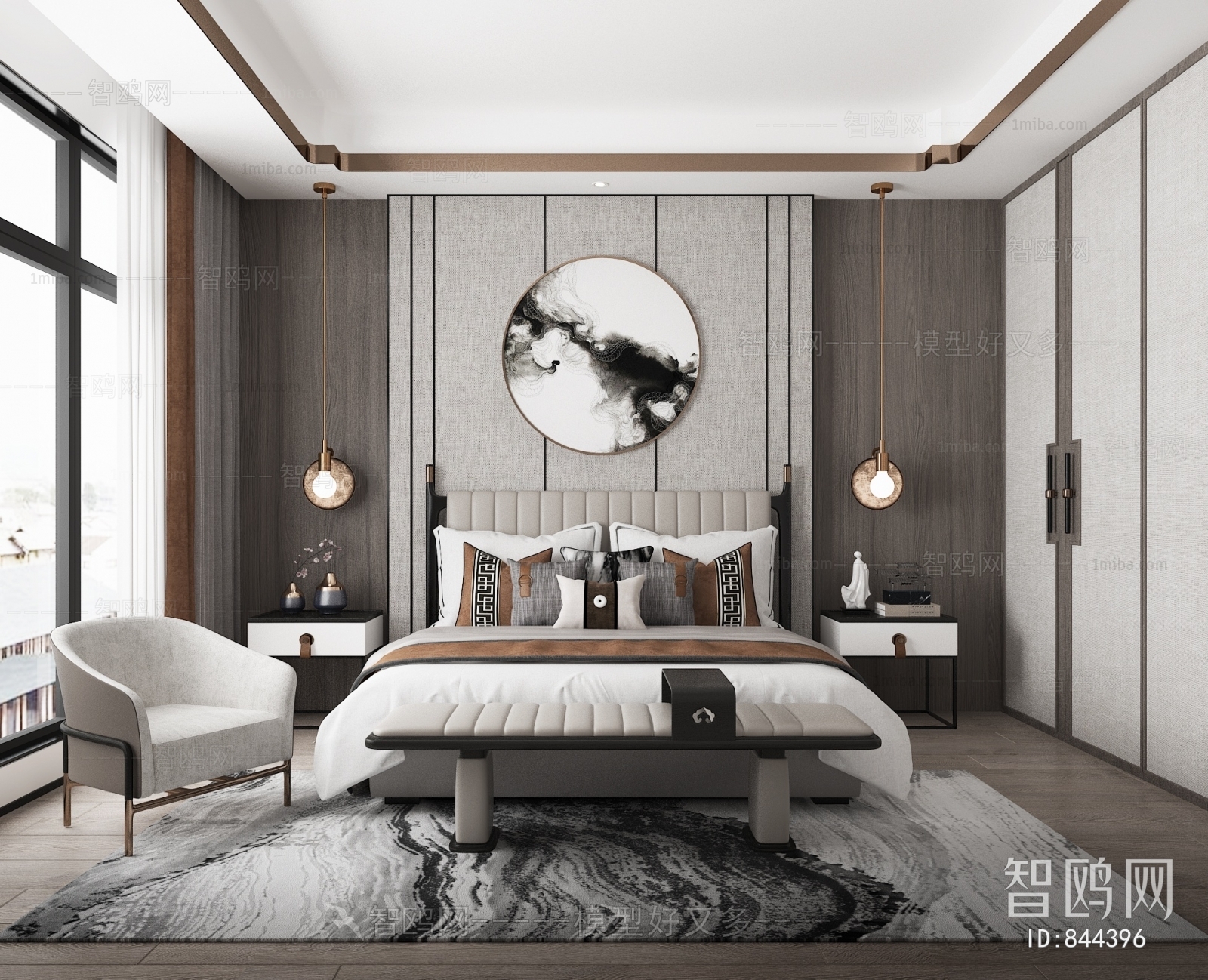 New Chinese Style Bedroom