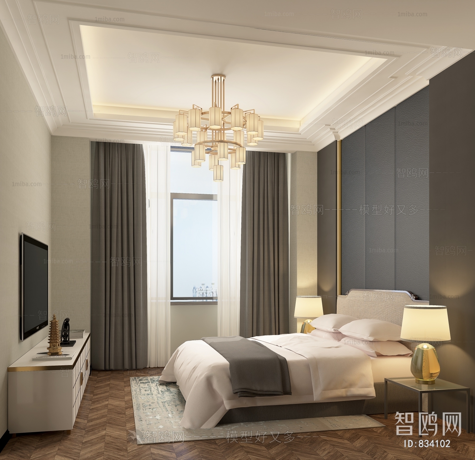 New Chinese Style Bedroom