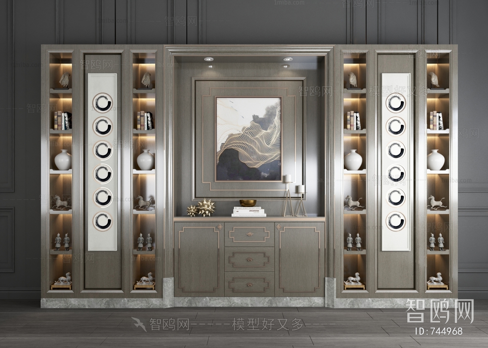 New Chinese Style Decorative Cabinet