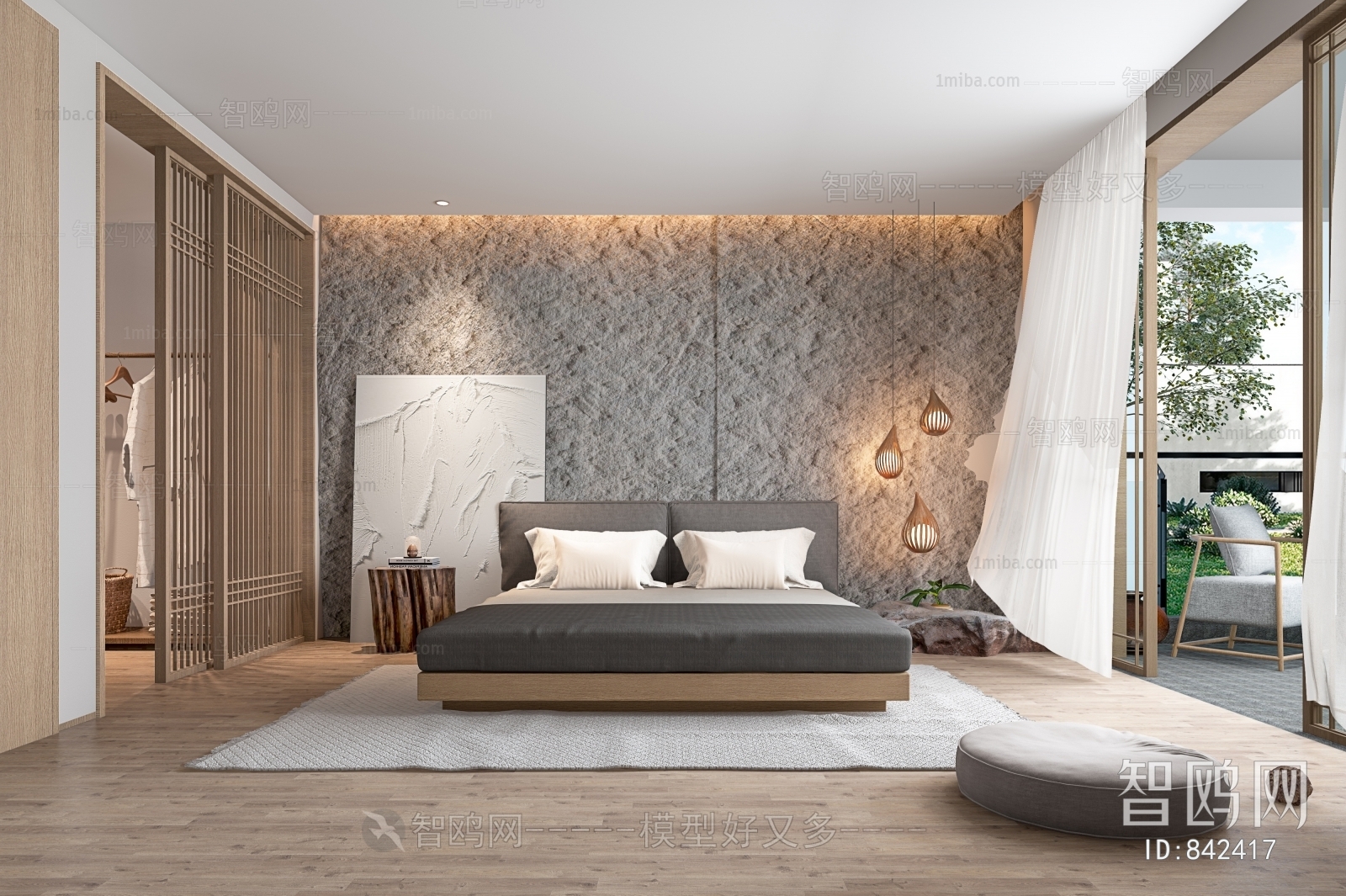 New Chinese Style Bedroom