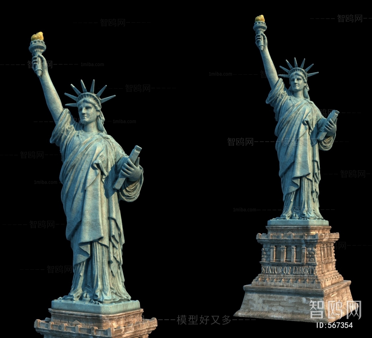 美式自由女神像雕塑