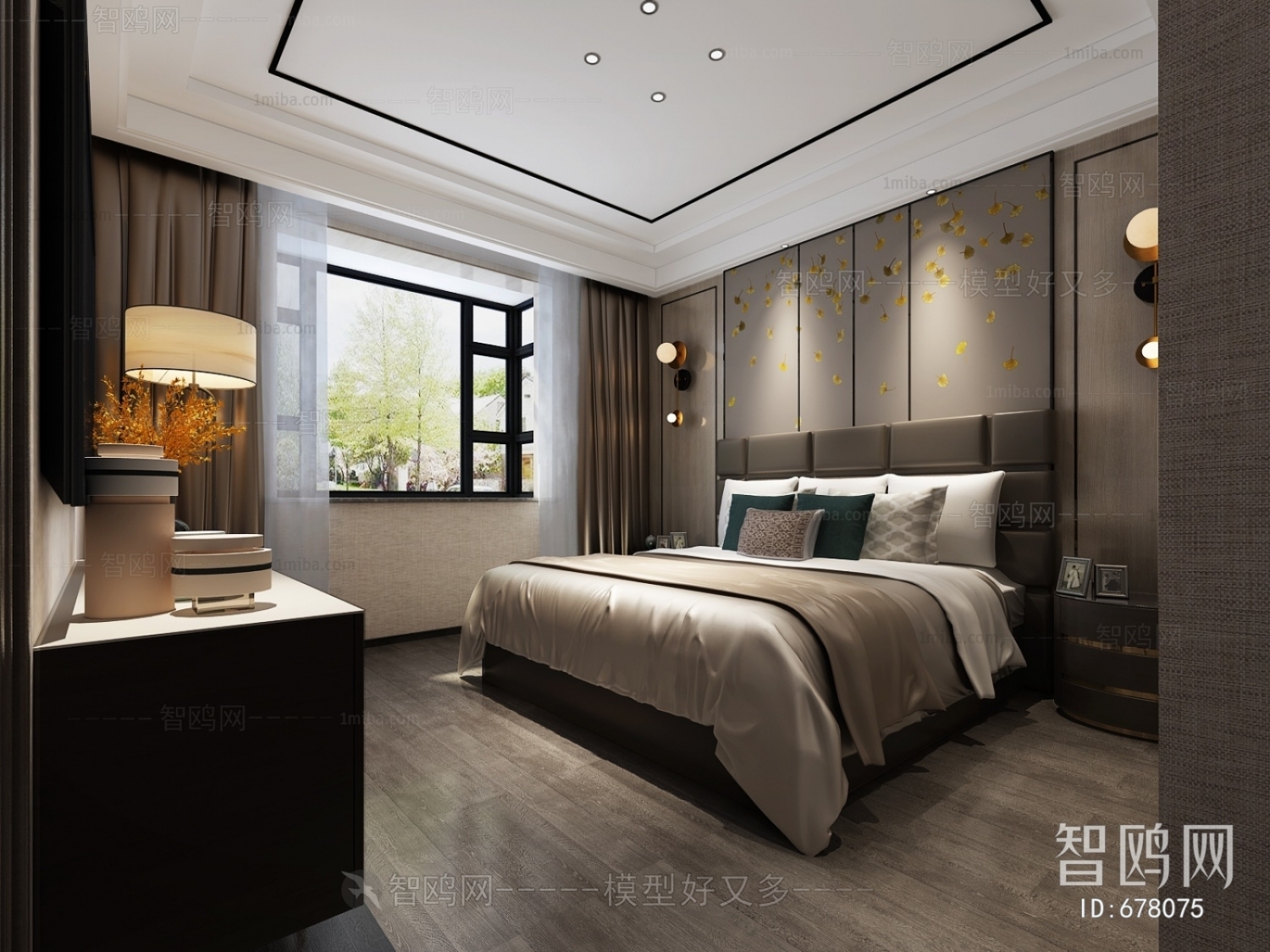 New Chinese Style Bedroom