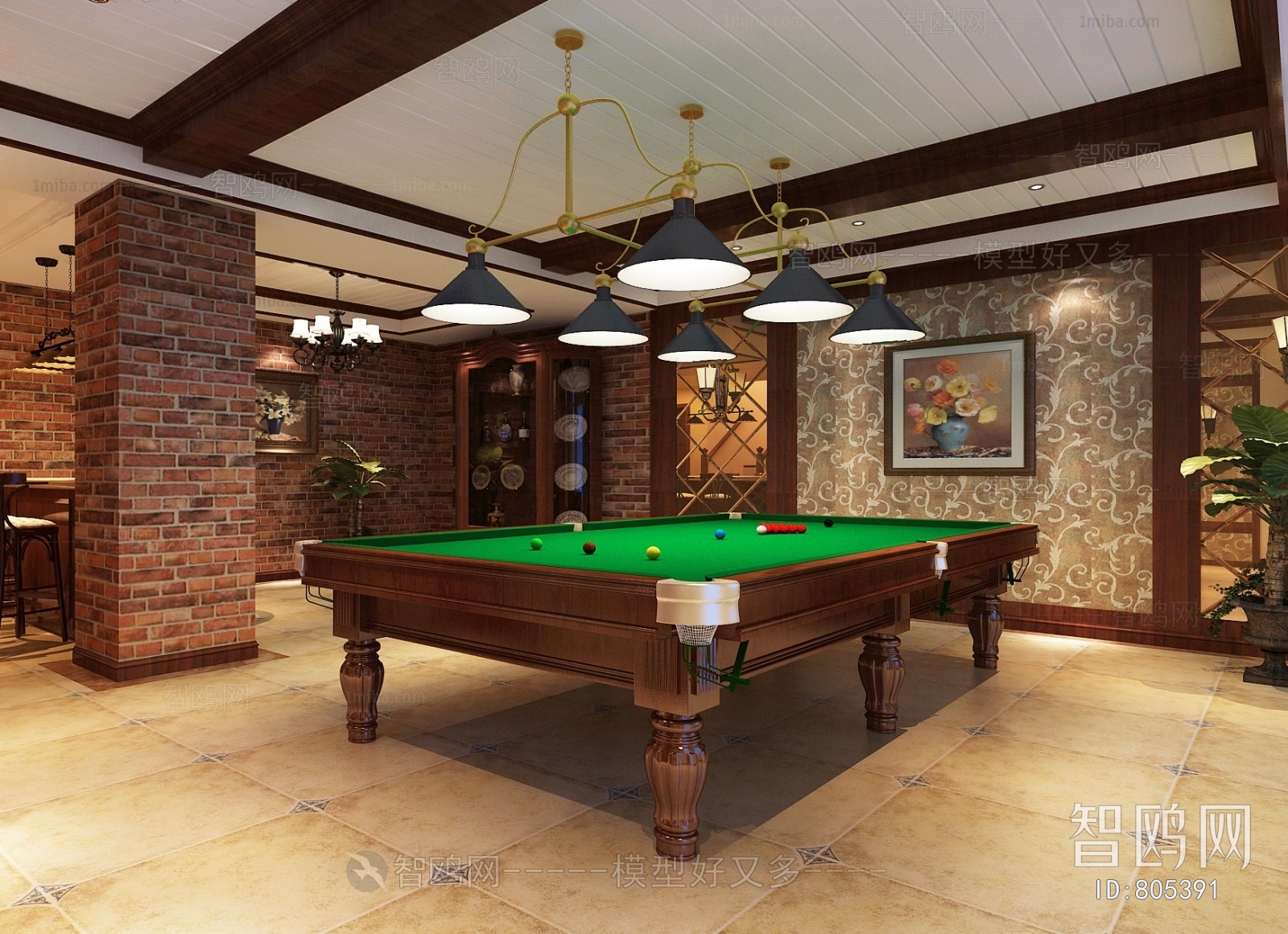 American Style Billiards Room