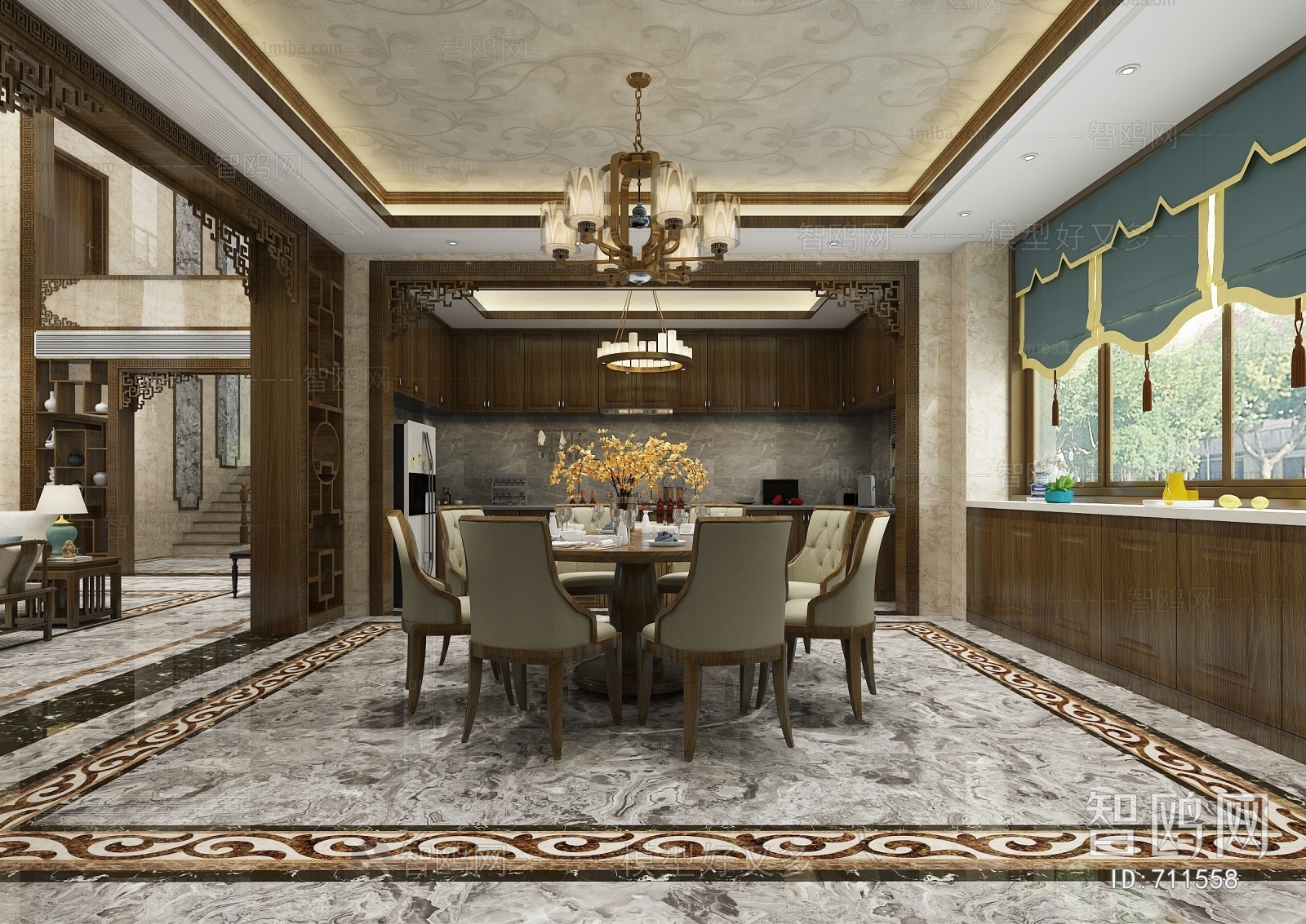 New Chinese Style Dining Room