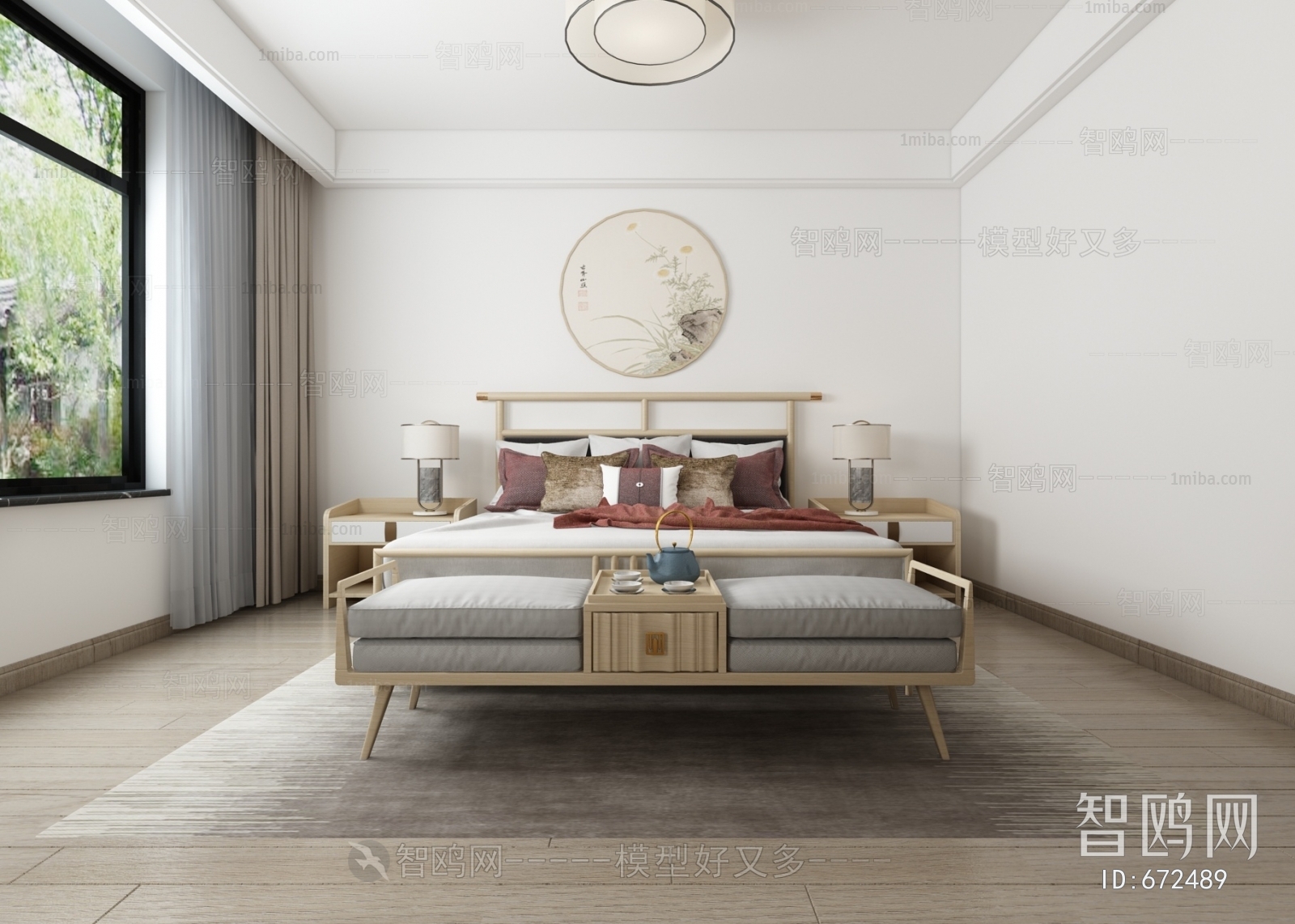 New Chinese Style Bedroom