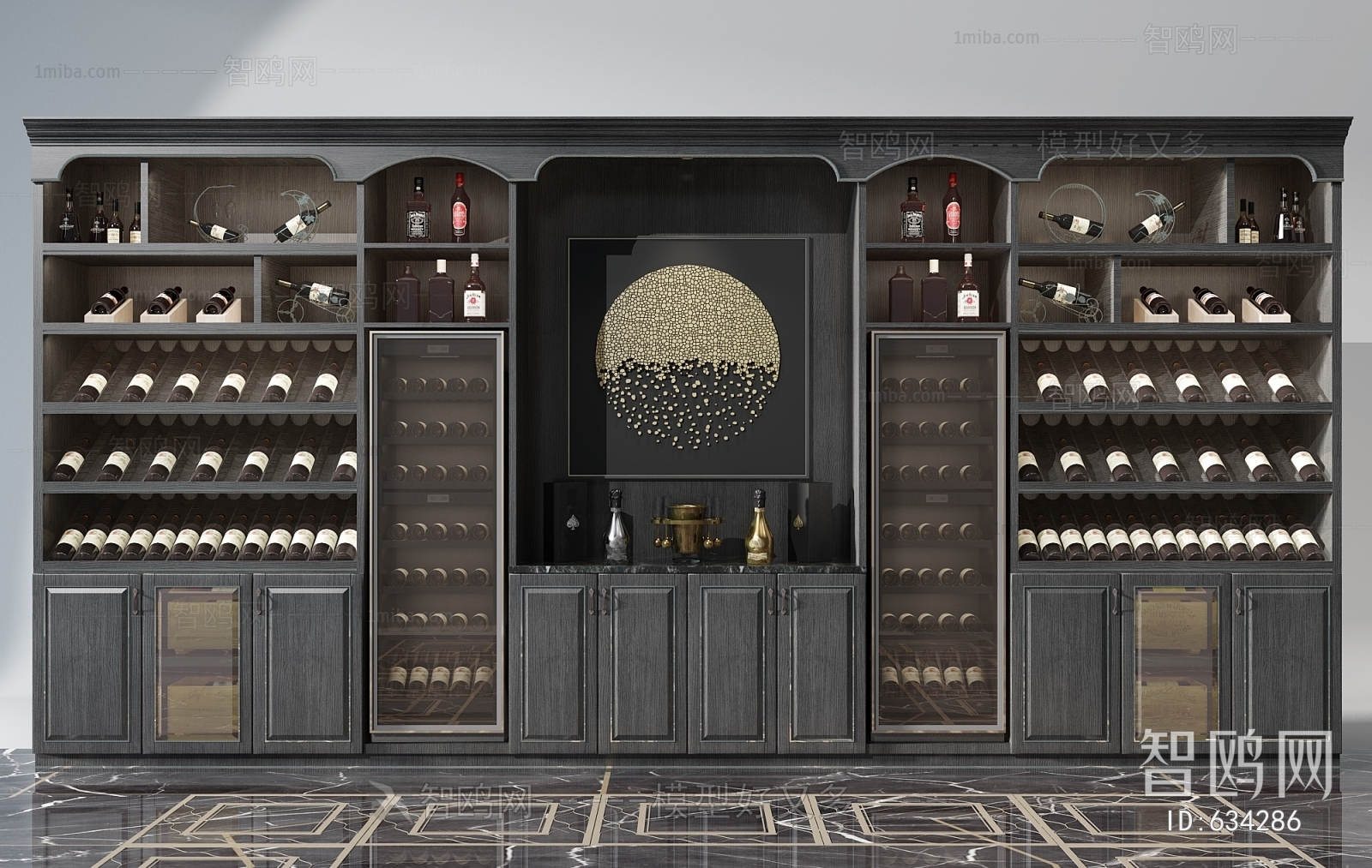 New Chinese Style Wine Cabinet