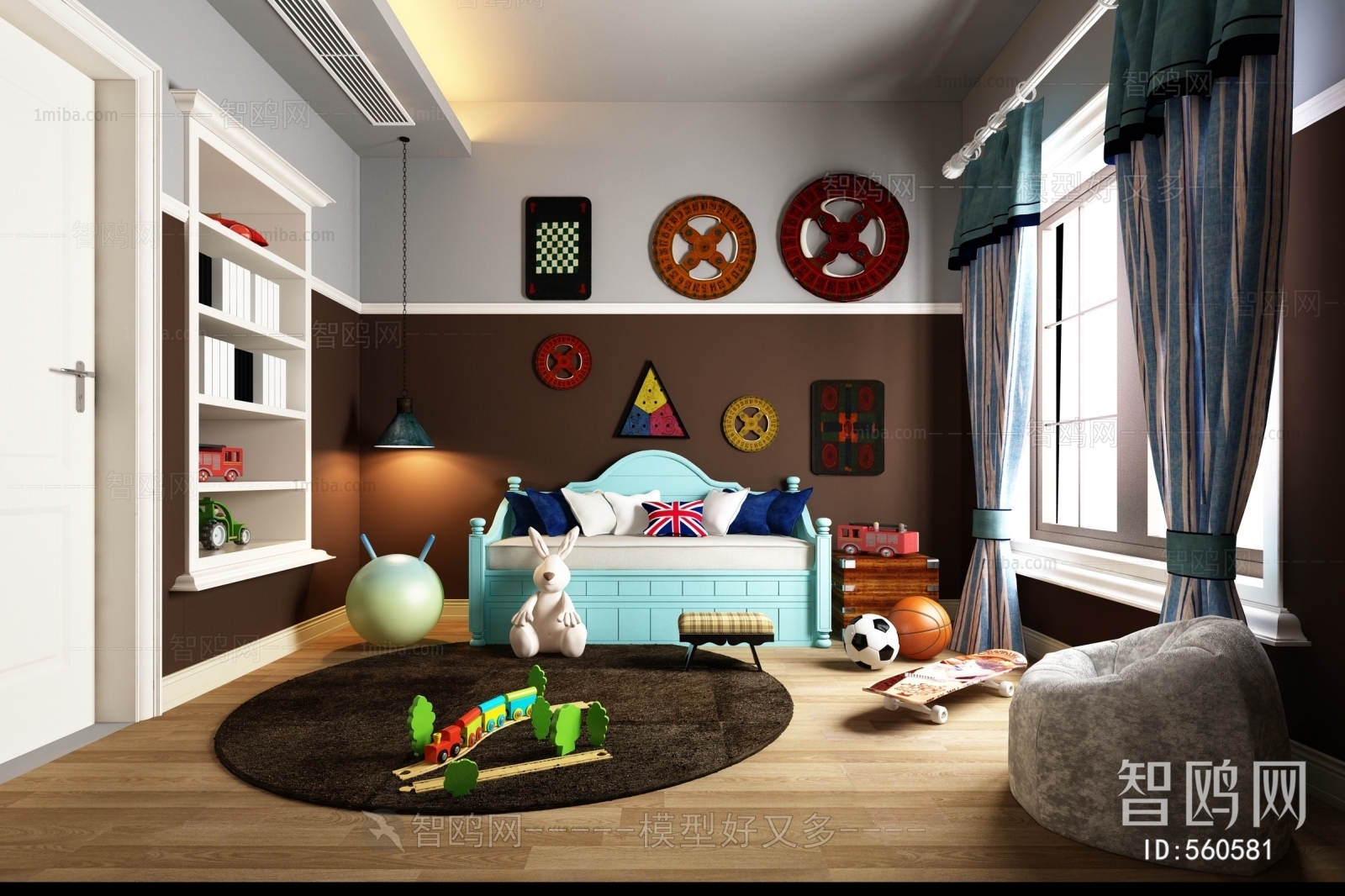 Simple European Style Children's Room Activity Room