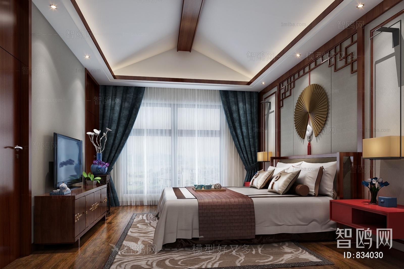 New Chinese Style Bedroom