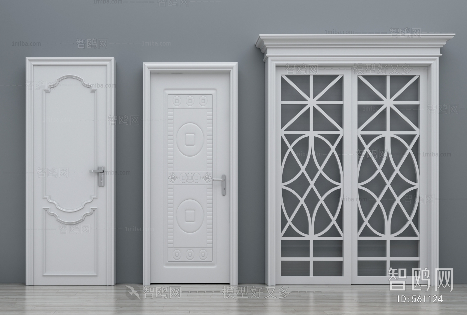 Simple European Style Single Door