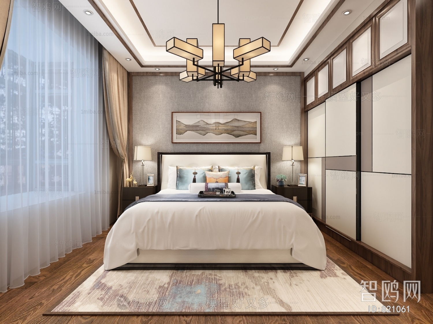 New Chinese Style Bedroom