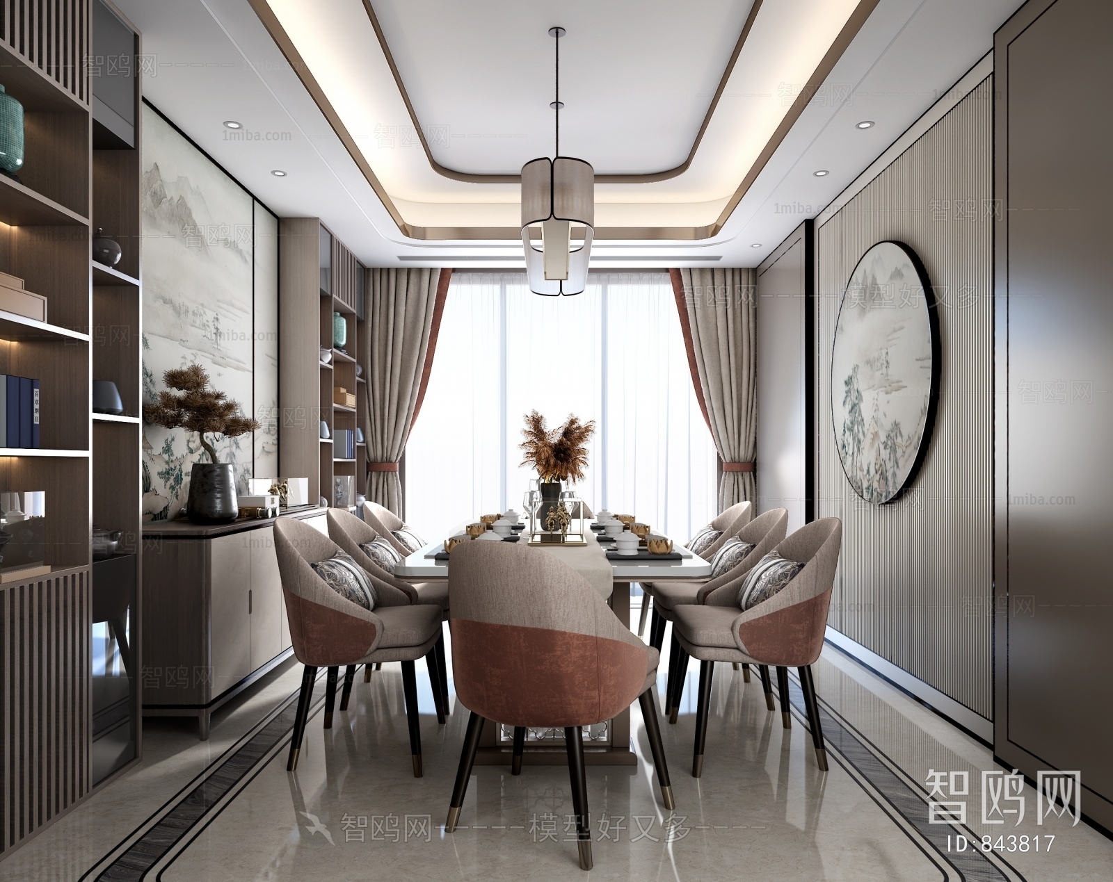 New Chinese Style Dining Room