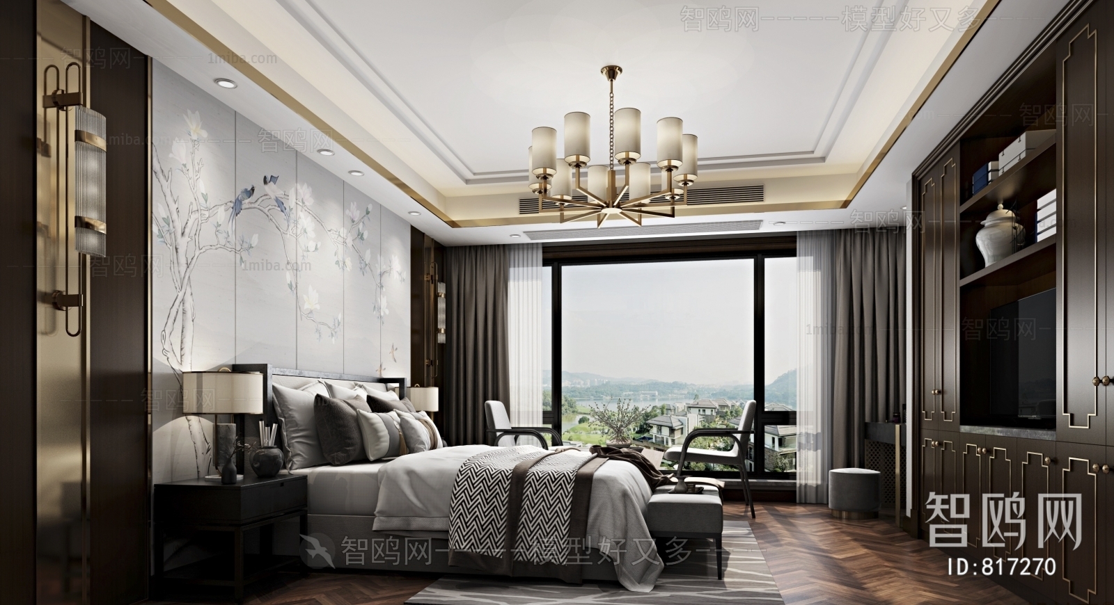 New Chinese Style Bedroom