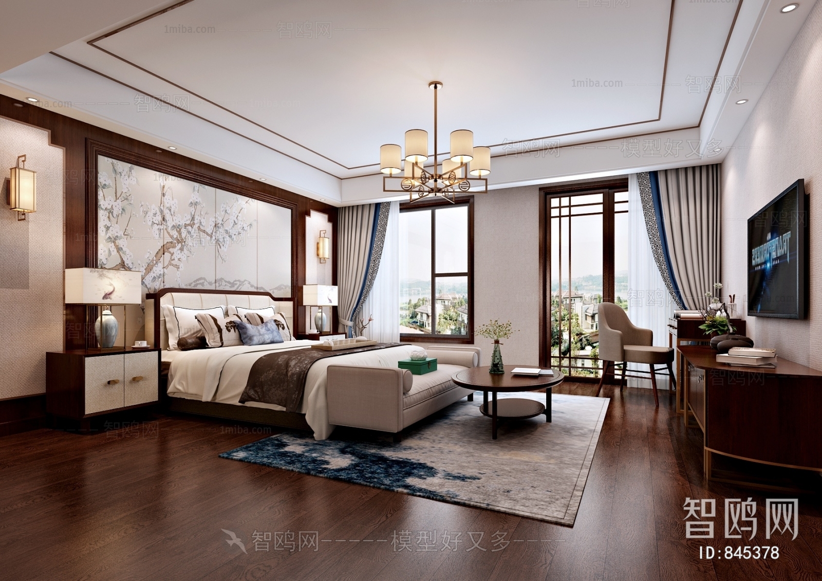 New Chinese Style Bedroom