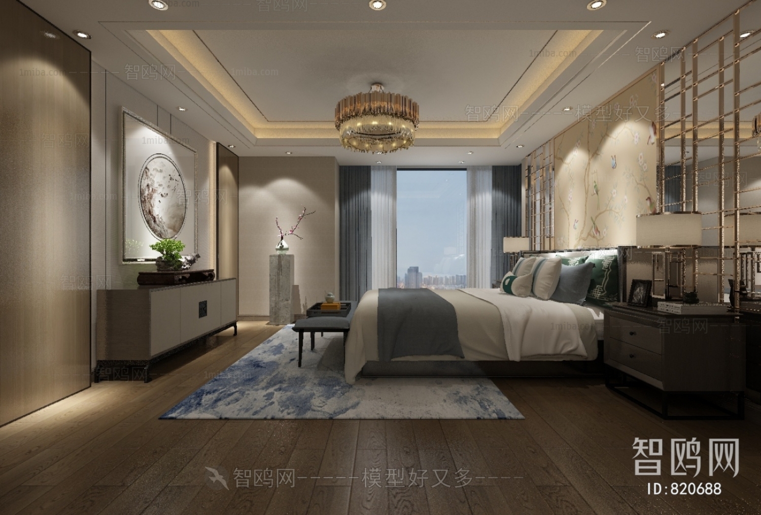 New Chinese Style Bedroom