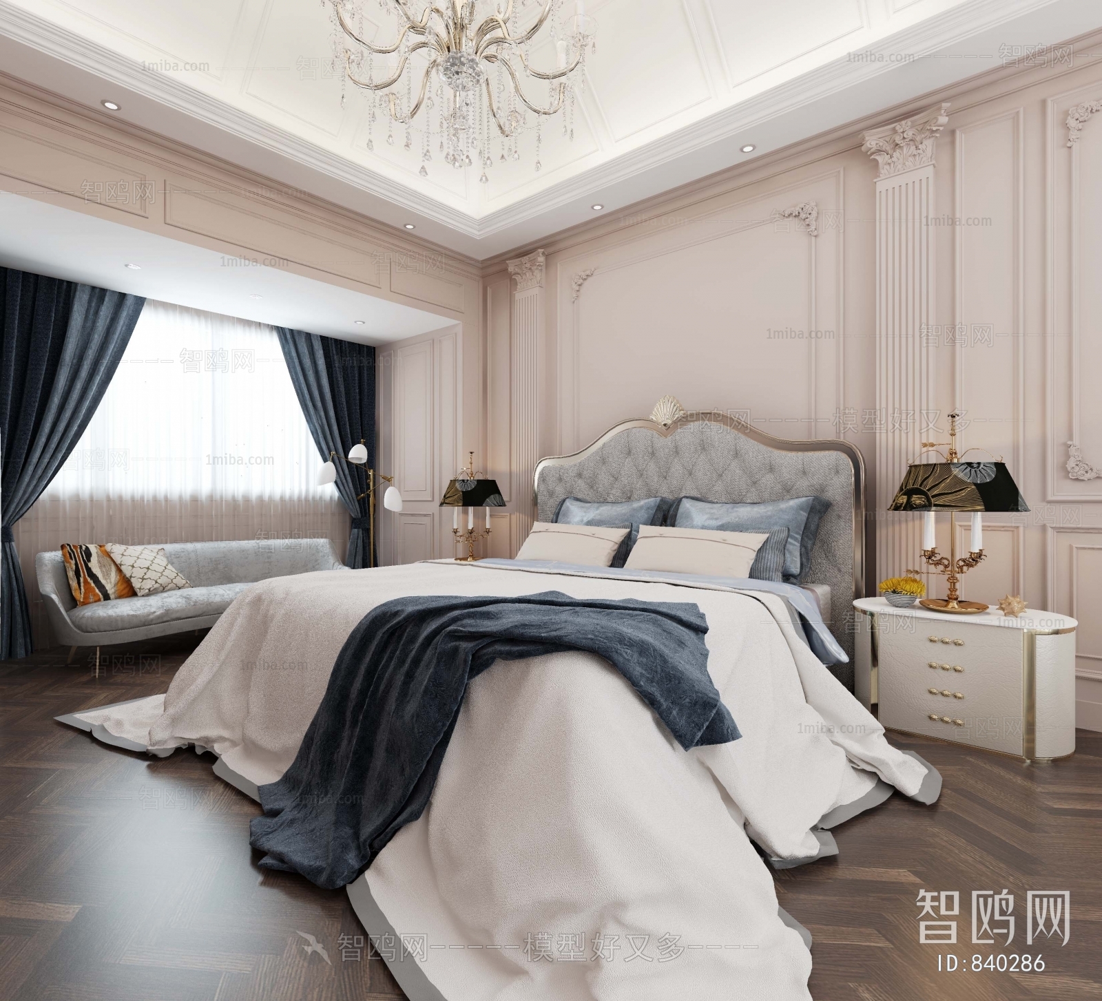 Simple European Style Bedroom