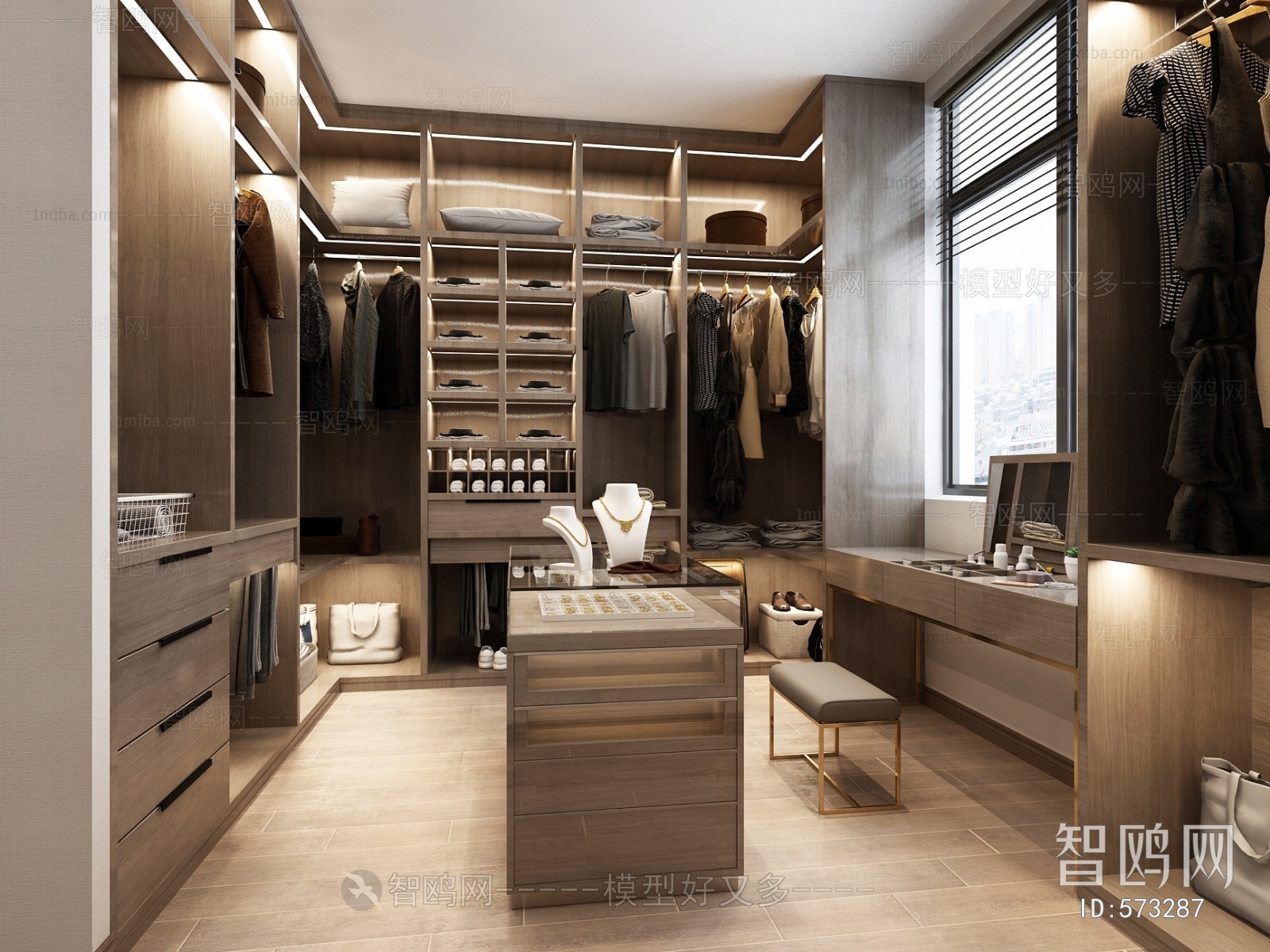 Modern Clothes Storage Area