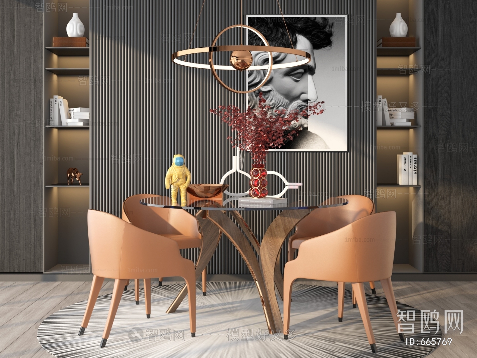 Post Modern Style Dining Table And Chairs