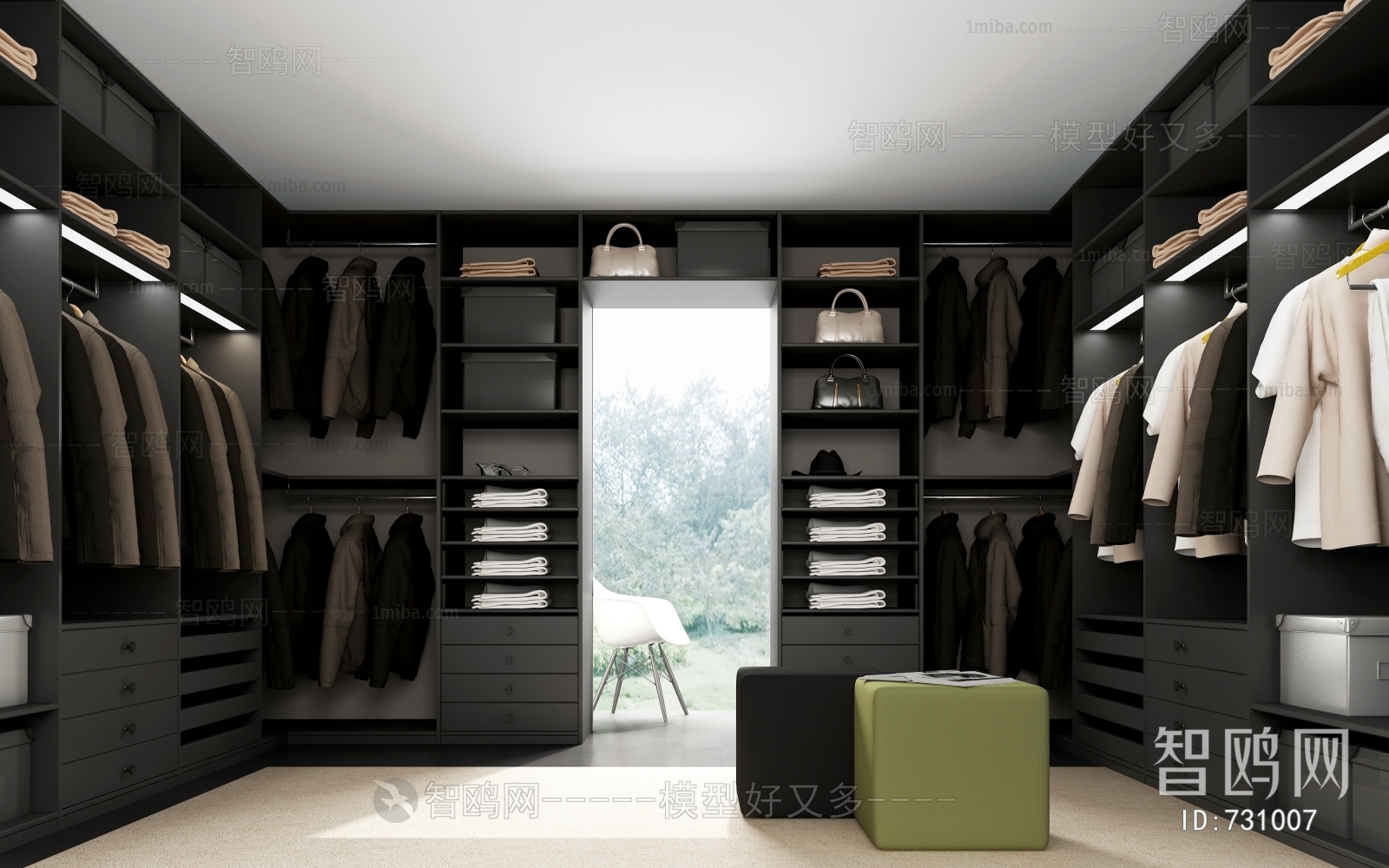 Modern Clothes Storage Area