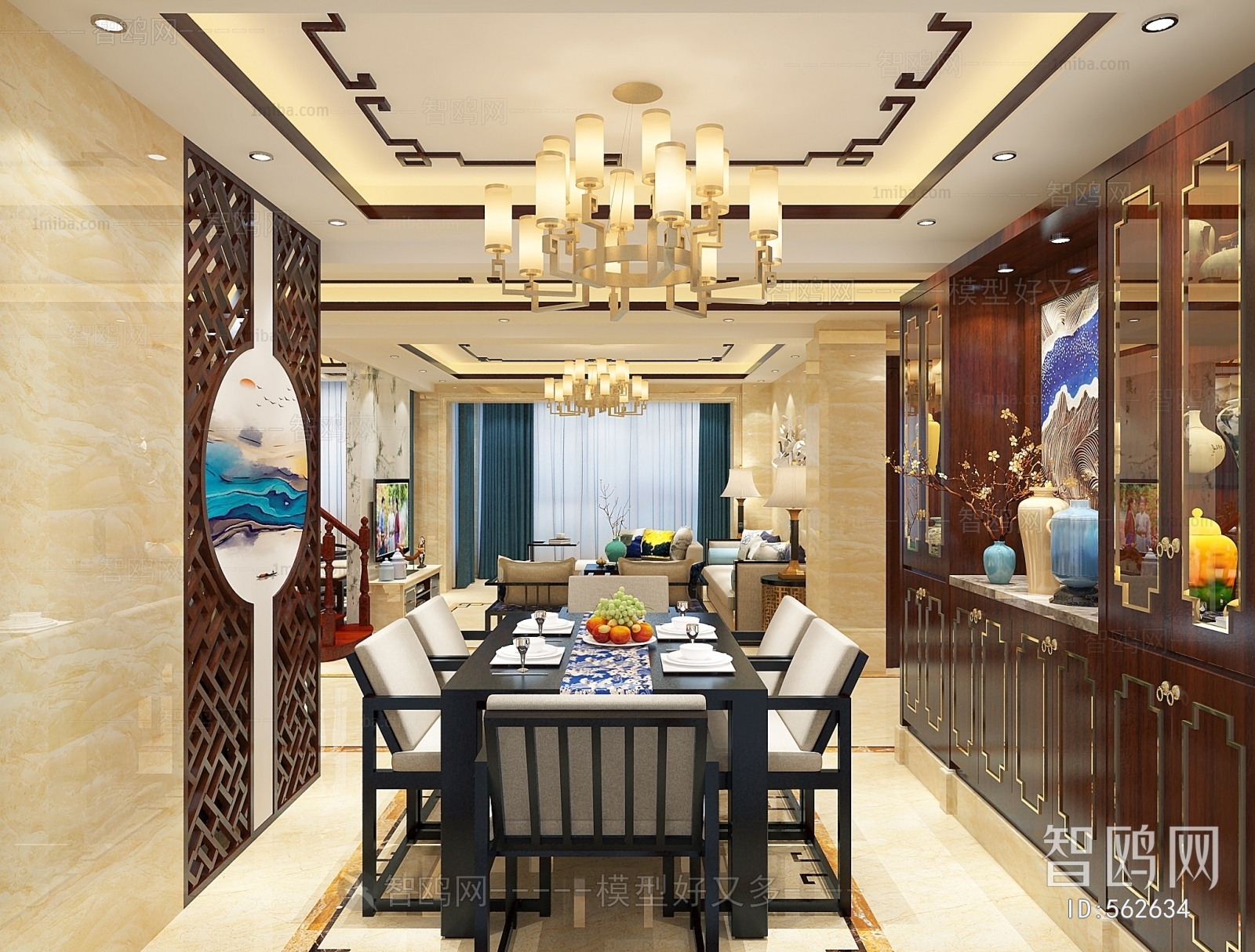 New Chinese Style Dining Room