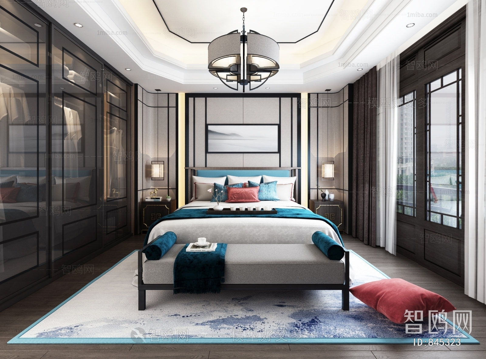 New Chinese Style Bedroom