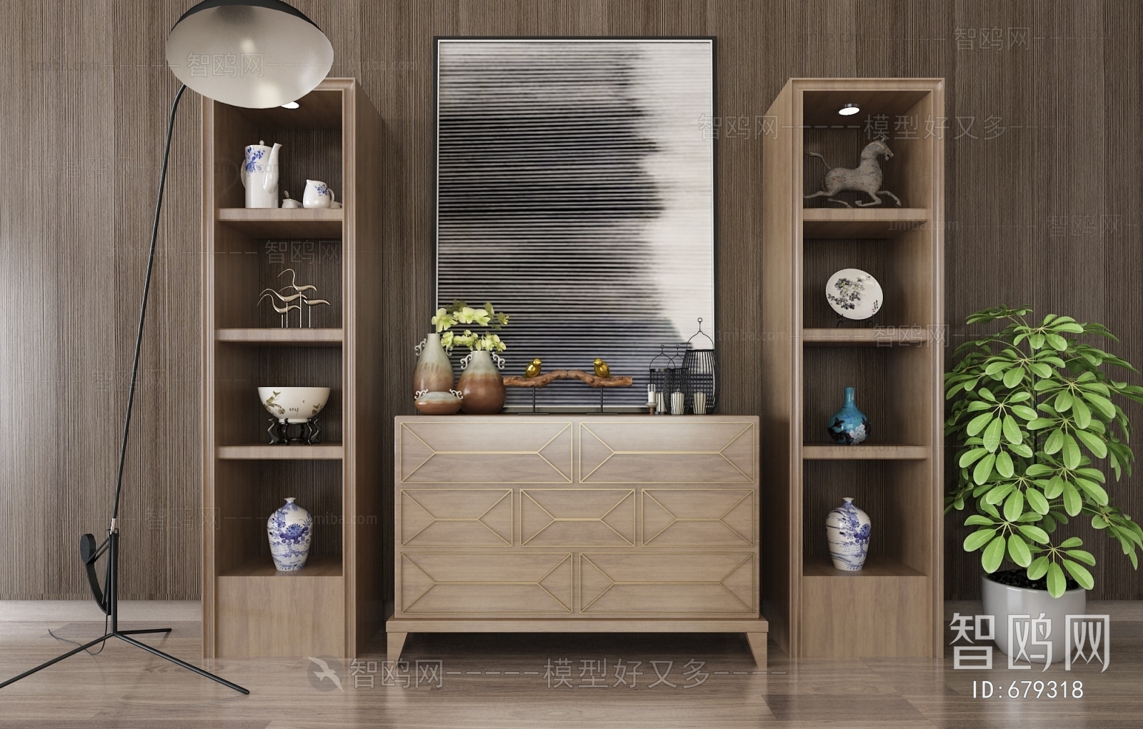 New Chinese Style Side Cabinet/Entrance Cabinet