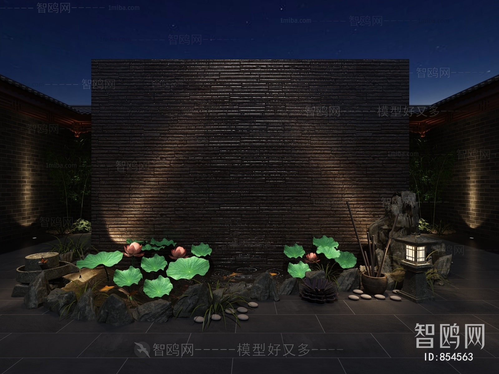 New Chinese Style Courtyard/landscape