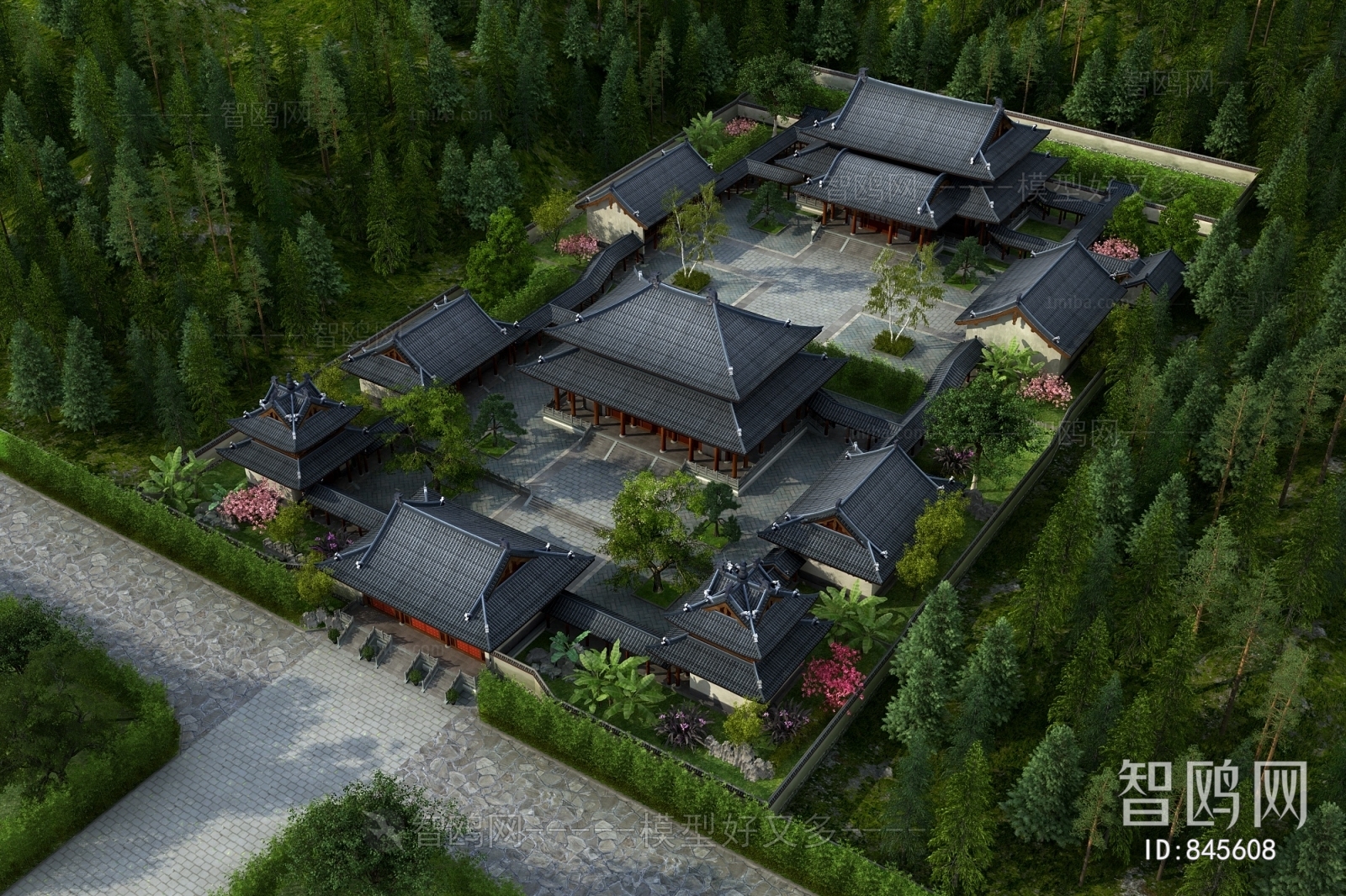 Chinese Style Architectural Bird's-eye View Planning