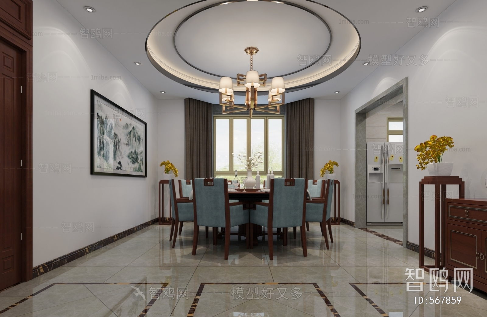 New Chinese Style Dining Room