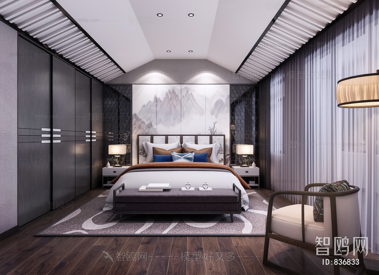 New Chinese Style Bedroom