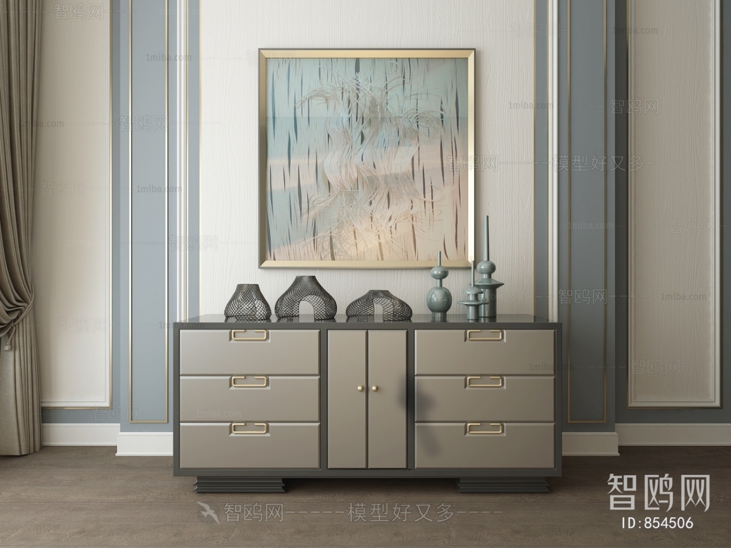 Post Modern Style Side Cabinet/Entrance Cabinet