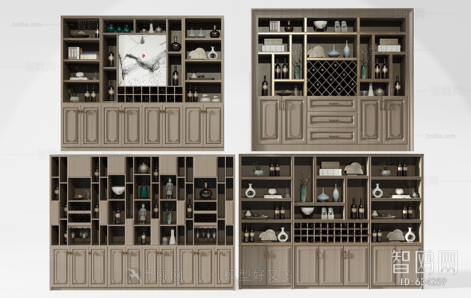 New Chinese Style Wine Cabinet