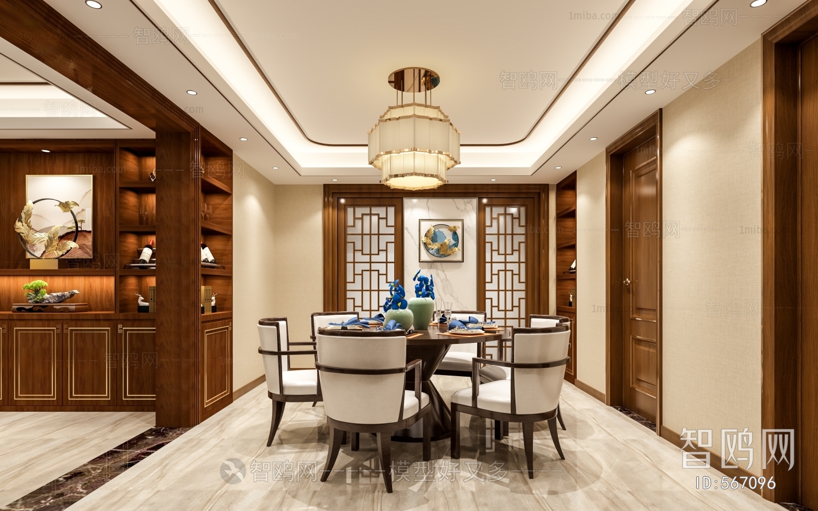 New Chinese Style Dining Room