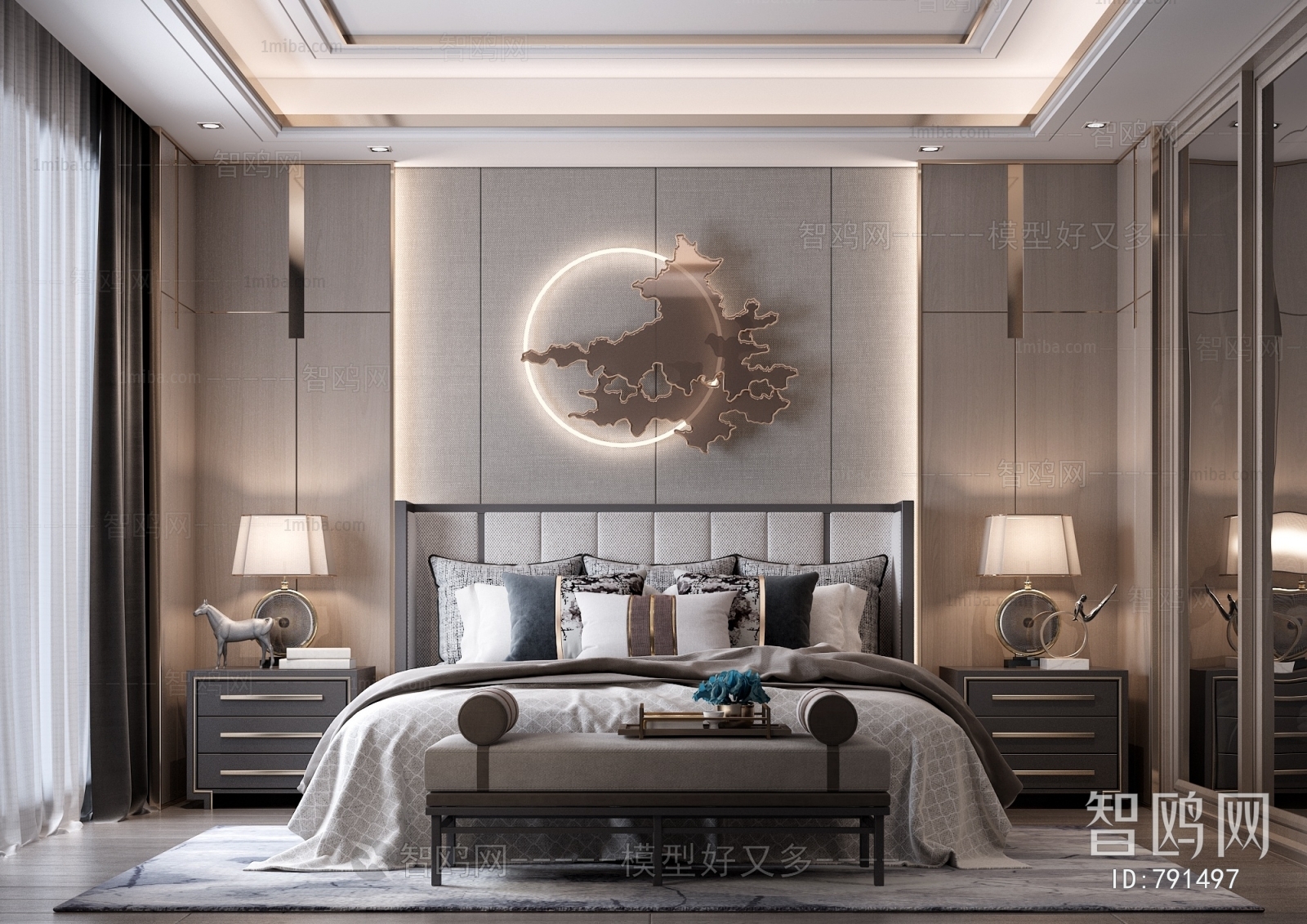 New Chinese Style Bedroom