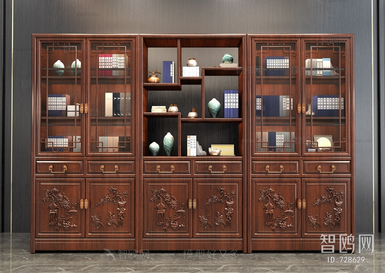 Chinese Style Bookcase