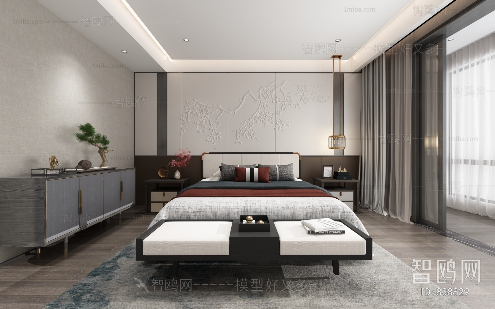 New Chinese Style Bedroom