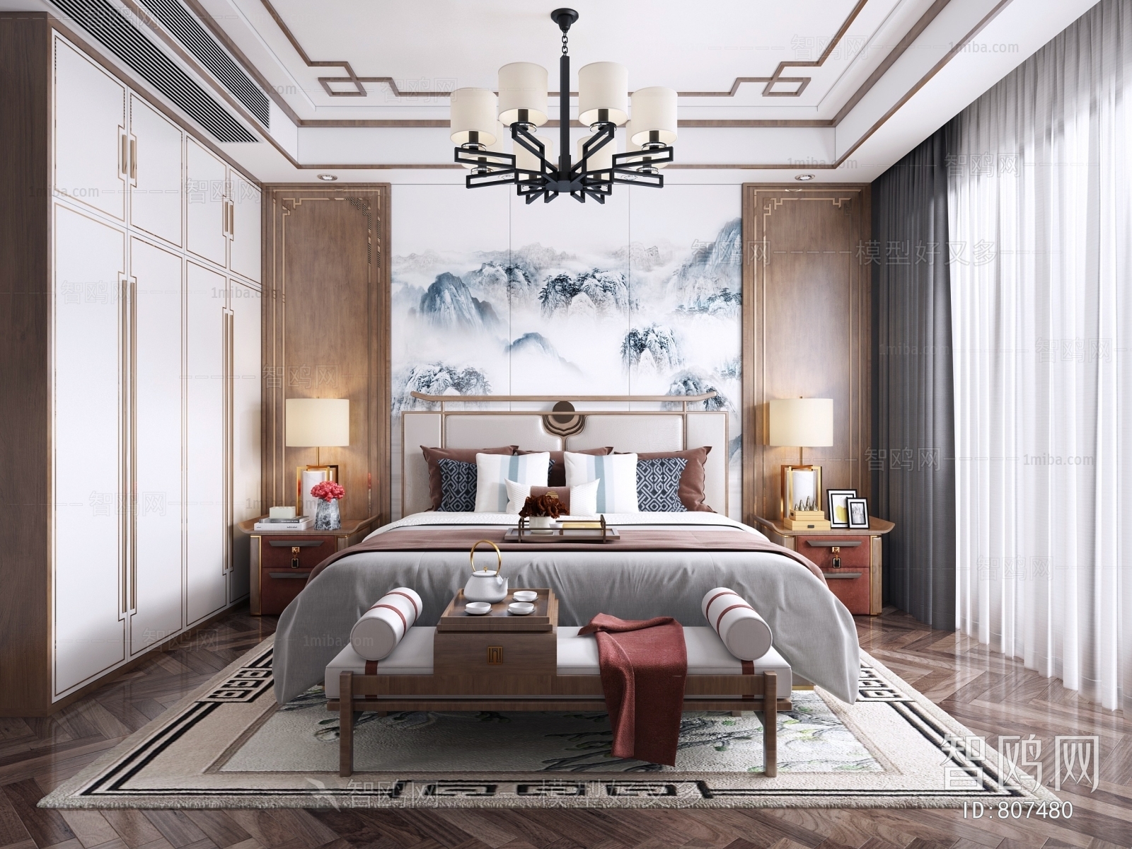 New Chinese Style Bedroom