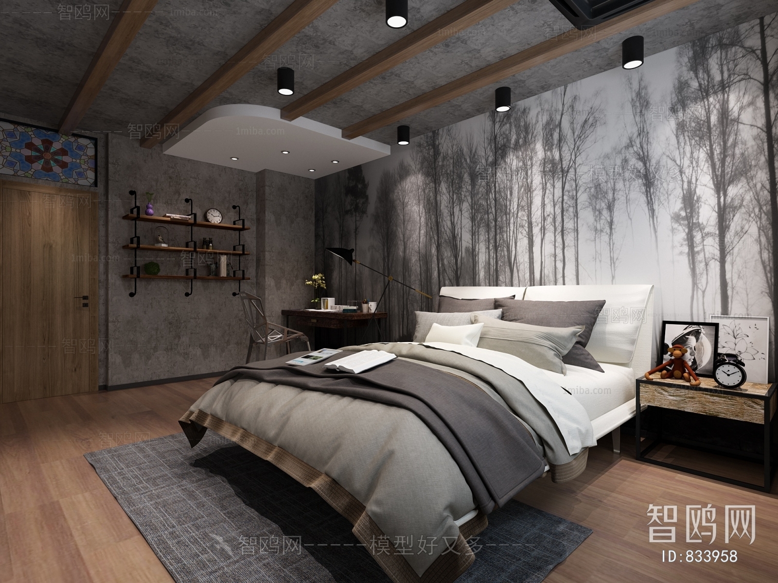 Industrial Style Bedroom